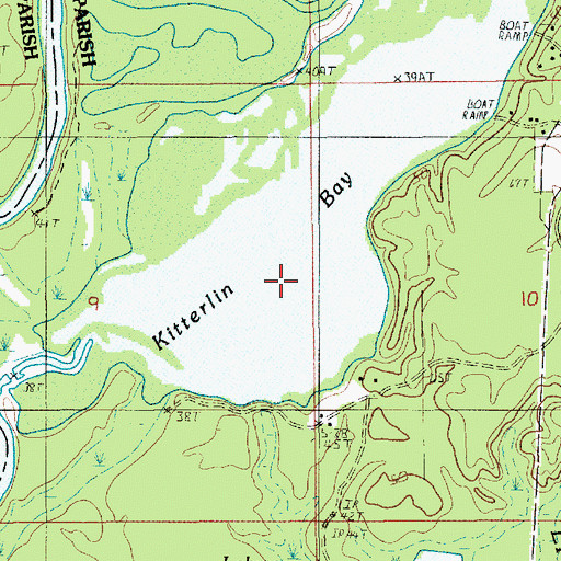 Topographic Map of Kitterlin Bay, LA