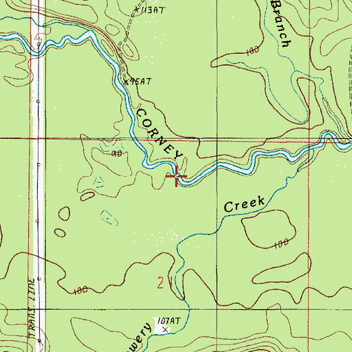 Topographic Map of Lowery Creek, LA