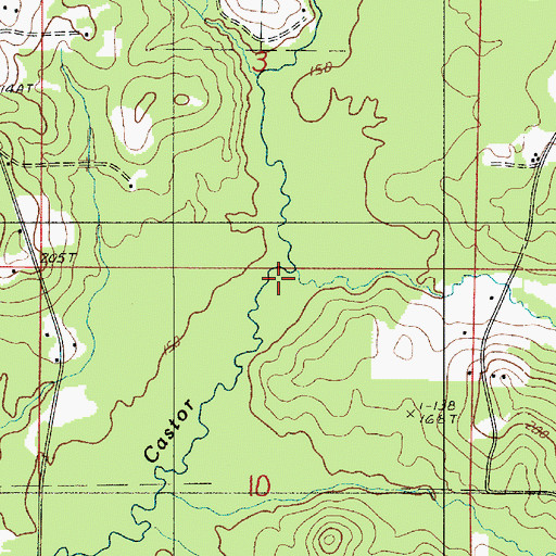 Topographic Map of Nelson Creek, LA