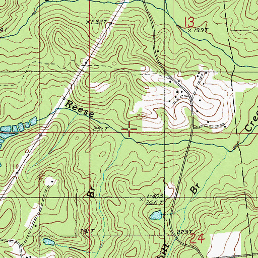 Topographic Map of Ouzts Branch, LA