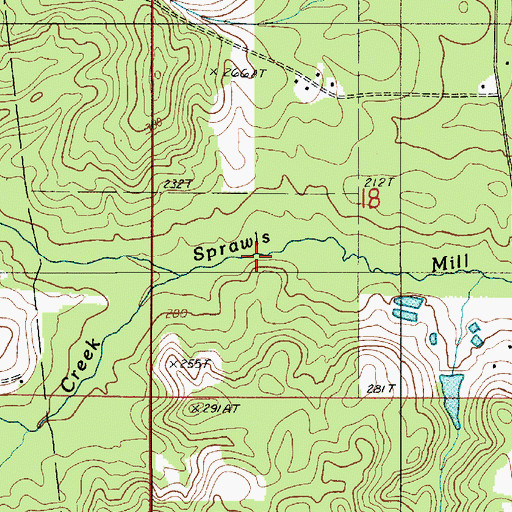 Topographic Map of Reese Creek, LA