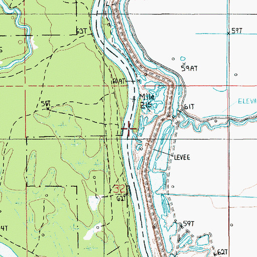 Topographic Map of Shiloh Creek, LA