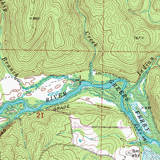 Topographic Map of Ship Branch, AR