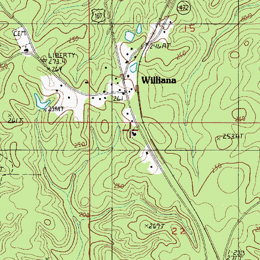 Topographic Map of Zion Hill Church, LA