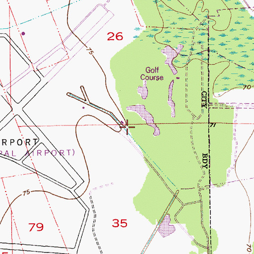 Topographic Map of Chenault Park, LA