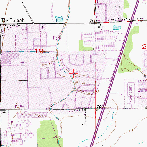 Topographic Map of Kings Oaks, LA