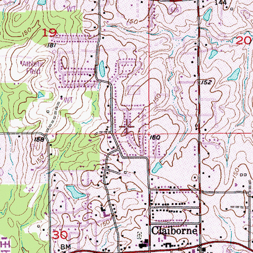 Topographic Map of Pine Terrace, LA