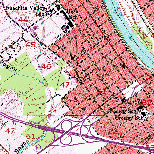 Topographic Map of The Seed of Christianity Church, LA