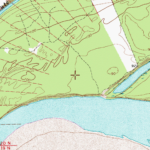 Topographic Map of Atherton Towhead, LA