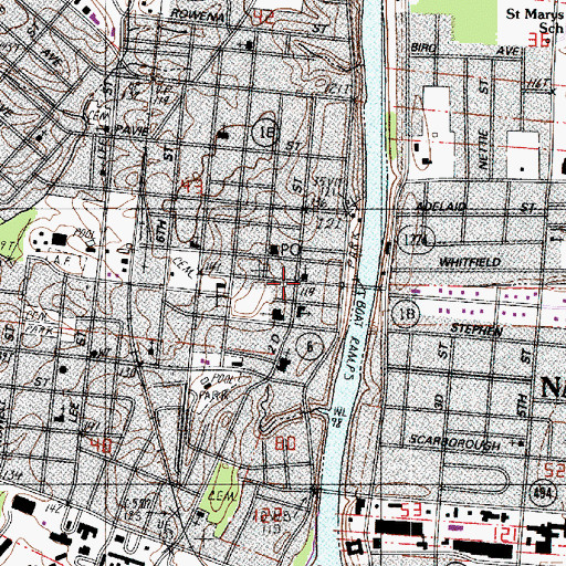 Topographic Map of Old Market, LA