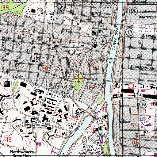 Topographic Map of Fort Saint Jean Baptiste (historical), LA