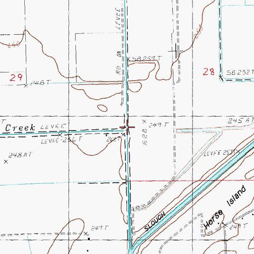 Topographic Map of Slavens Creek, AR