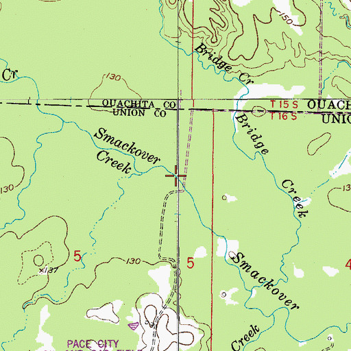 Topographic Map of Smackover Creek, AR