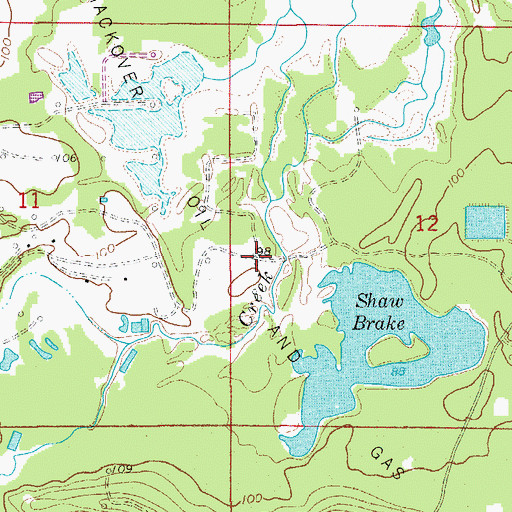 Topographic Map of Smackover Oil and Gas Field, AR