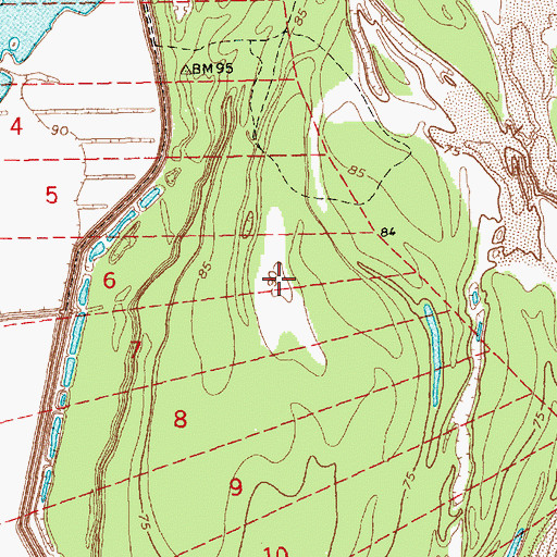 Topographic Map of Duck Port (historical), LA