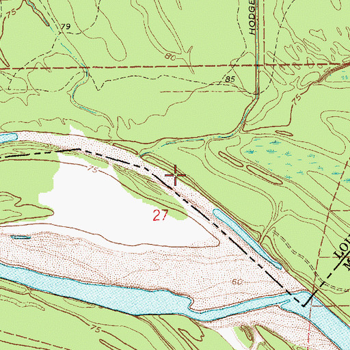 Topographic Map of Hodge Landing, LA