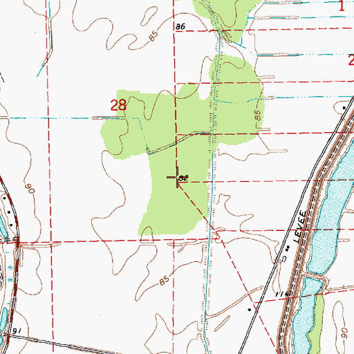 Topographic Map of Pine Grove Lake (historical), LA