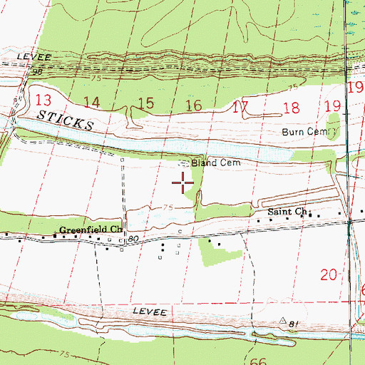Topographic Map of Buck Ridge, LA
