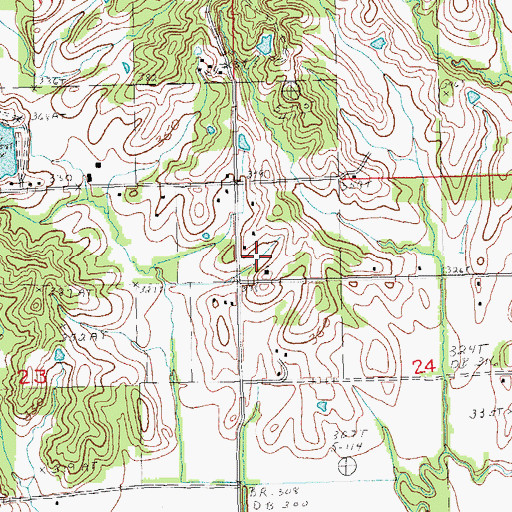 Topographic Map of Smith Chapel, AR