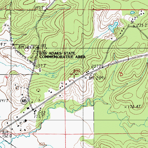 Topographic Map of Sawmill Camp (historical), LA