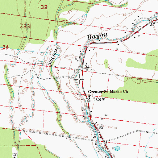 Topographic Map of Lower Latenache School (historical), LA