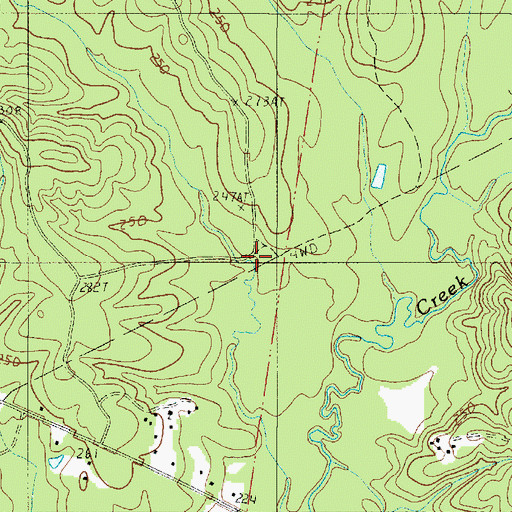 Topographic Map of New Home Church (historical), LA
