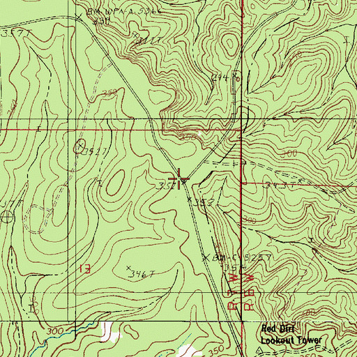 Topographic Map of Red Dirt (historical), LA