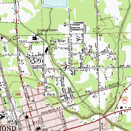 Topographic Map of Alstork African Methodist Episcopal Zion Church, LA