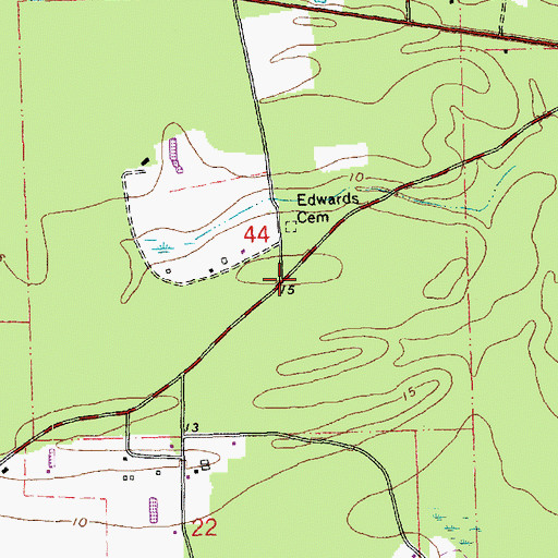 Topographic Map of Katie (historical), LA