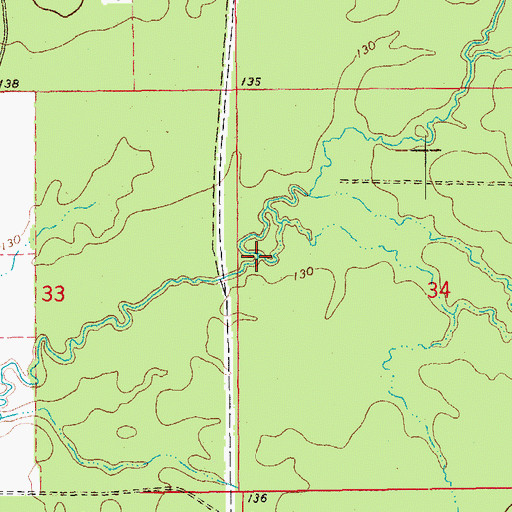 Topographic Map of Snake Hole Creek, AR