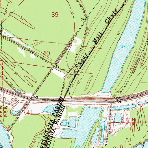 Topographic Map of Evening Star Church (historical), LA