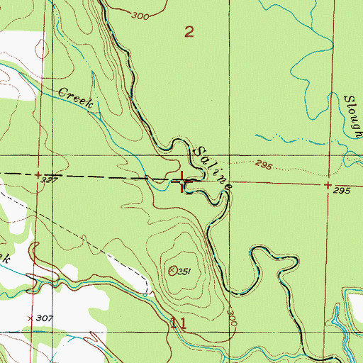 Topographic Map of Spring Creek, AR