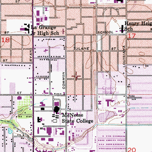 Topographic Map of Wesleyan Memorial Church of the Bible Covenant, LA
