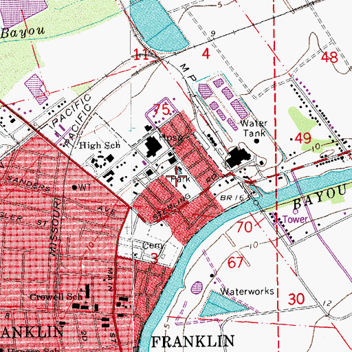 Topographic Map of City Park, LA