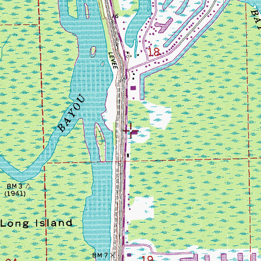 Topographic Map of Stephensville Elementary School, LA