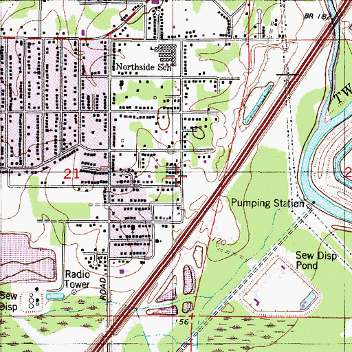 Topographic Map of Saint Luke Missionary Baptist Church, LA