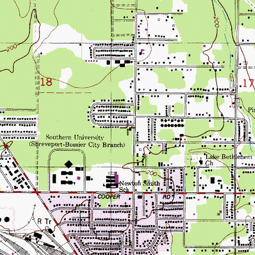 Topographic Map of Saint Paul Church, LA