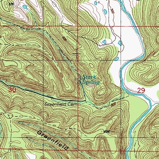 Topographic Map of Stark Spring, AR