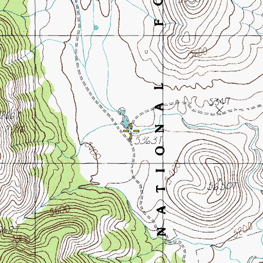 Topographic Map of Halfmoon Valley, AZ