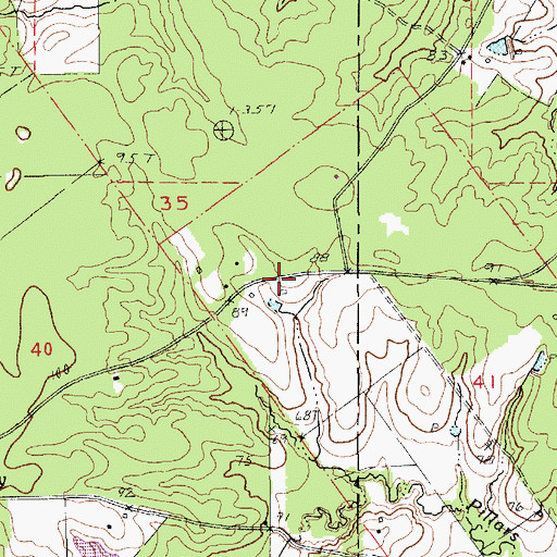 Topographic Map of Pinegrove (historical), LA