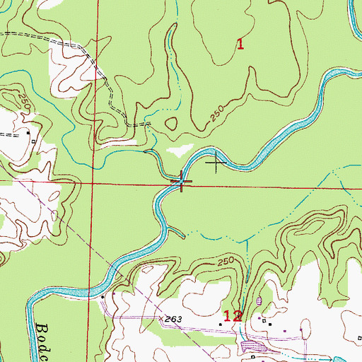 Topographic Map of Steel Creek, AR