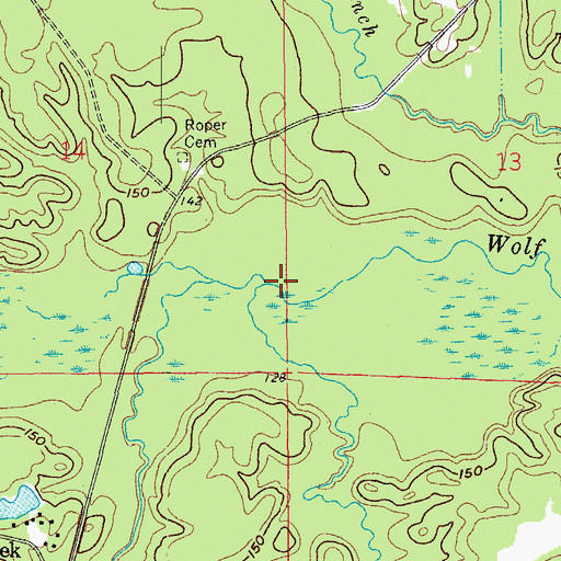 Topographic Map of Stephens Creek, AR