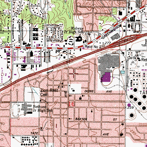 Topographic Map of Cynthia Park, LA