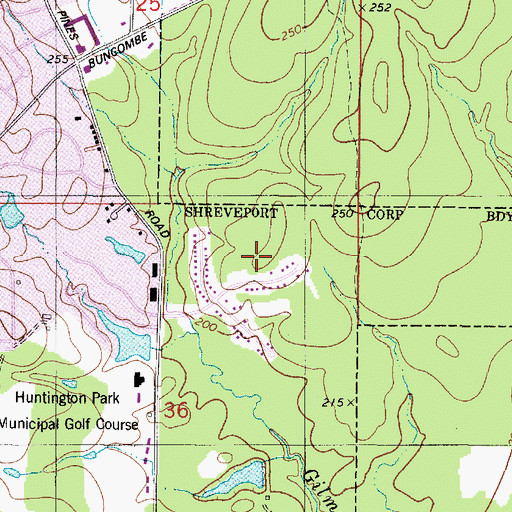 Topographic Map of Quail Ridge, LA