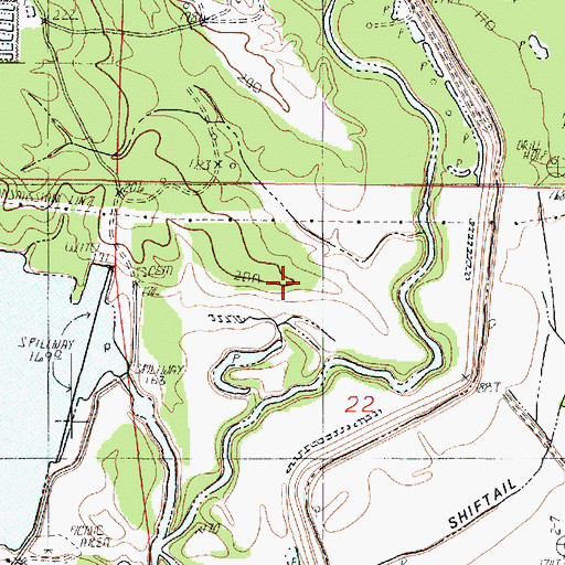 Topographic Map of Canfiels Point, LA