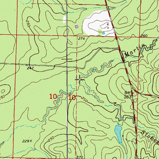 Topographic Map of Stokes Branch, AR