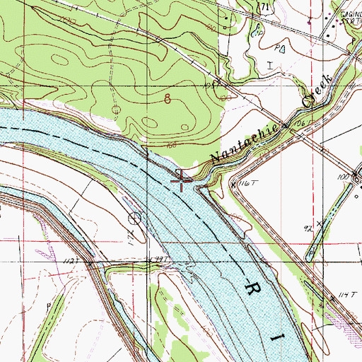 Topographic Map of Nantachie Creek, LA