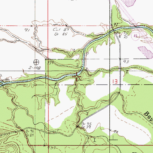 Topographic Map of Bayou Platte, LA