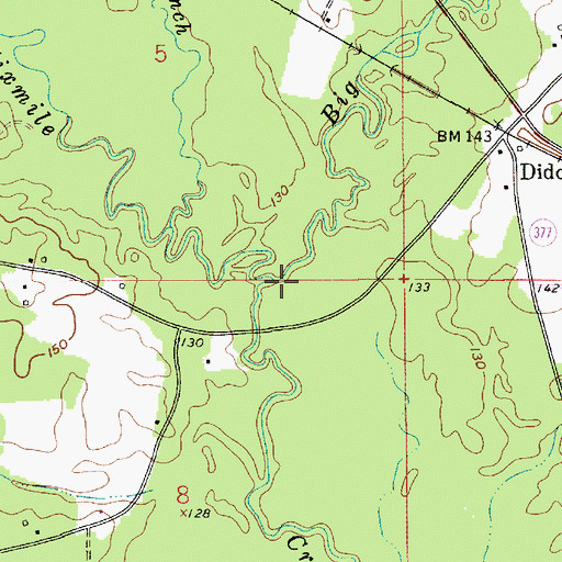Topographic Map of Big Brushy Creek, LA