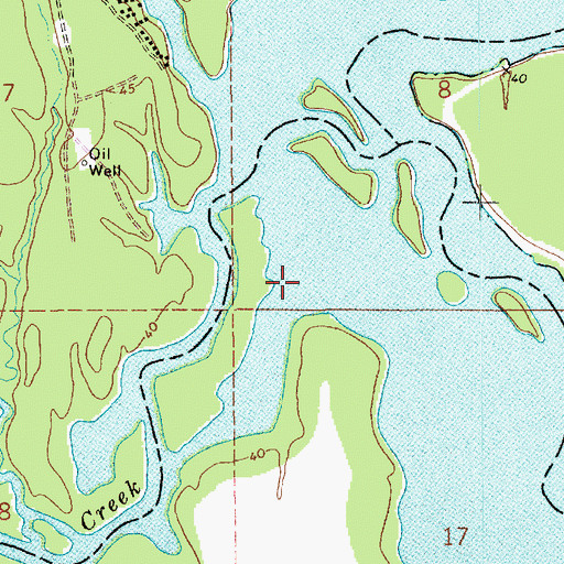 Topographic Map of Big Creek, LA